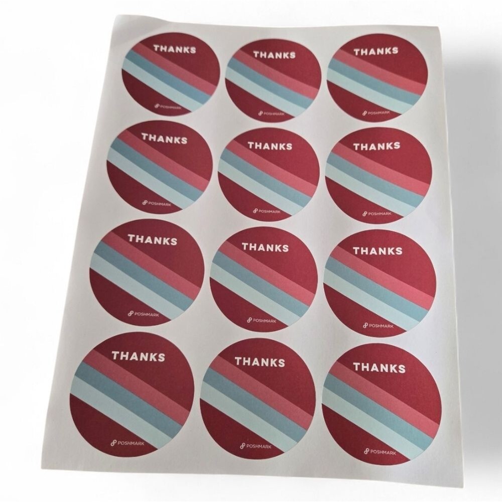 Poshmark "Thank You" stickers used for packaging customer orders Supplies